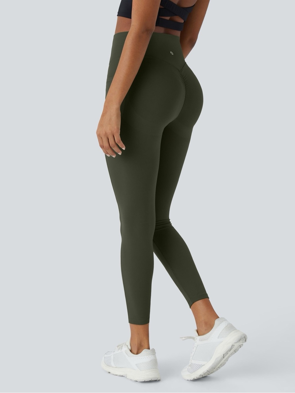NWT - Halara UltraSculpt High Waist Scrunch 7/8 Leggings in Deep Green - Size S